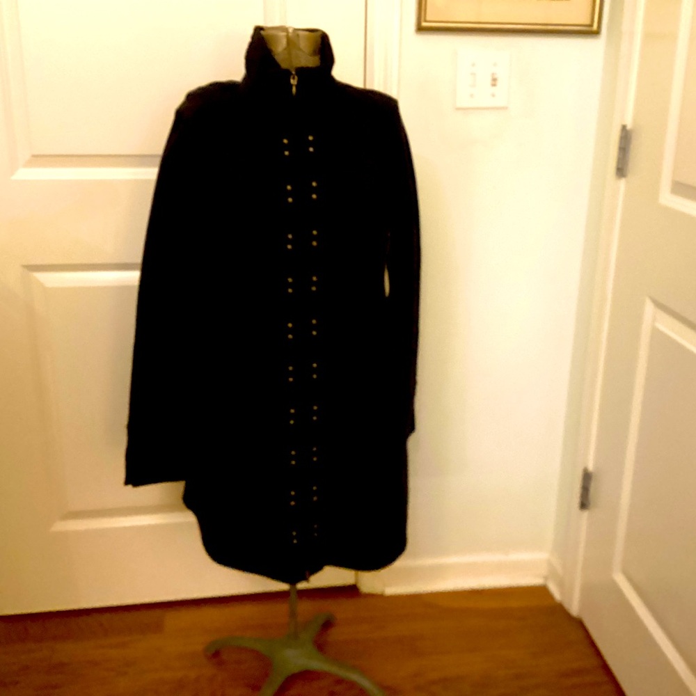 INDIGENOUS ZIP FRONT STUDDED TUNIC FLEECE LINED COAT. M/L NWT $195